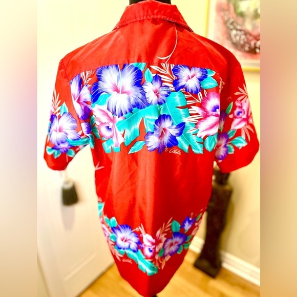 Vintage Orchid Fashions Made in  Hawaii men’s floral short sleeve shirt🏄🏻♂️💦 - Picture 3 of 10